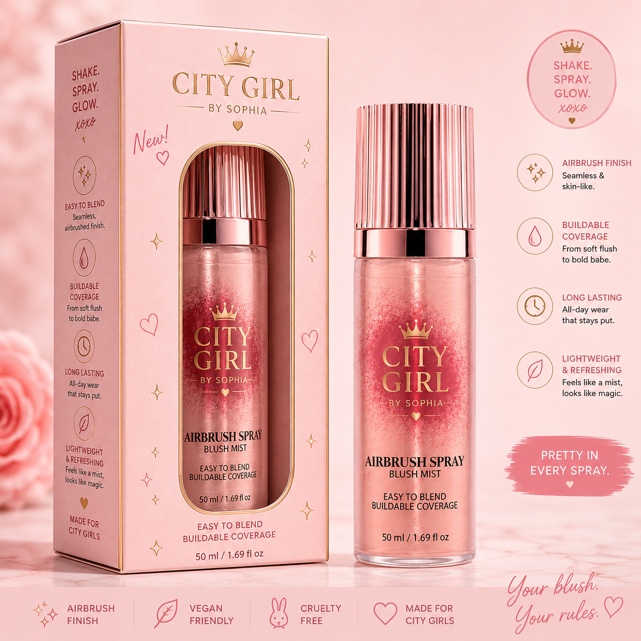 CITY GIRL BY SOPHIA™ AIRBRUSH SPRAY BLUSH MIST